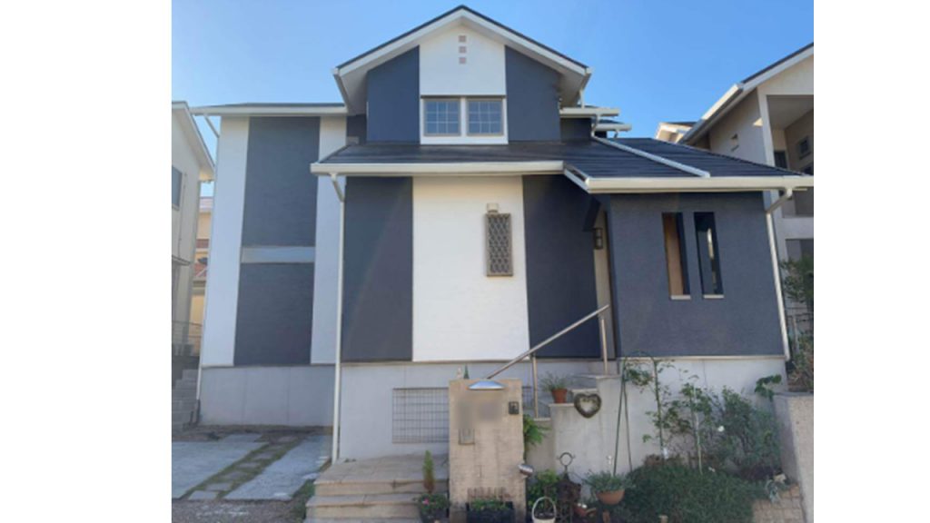 ブルーグレー×ホワイト♡落ち着きのあるスタイリッシュな外観へ